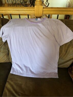 Divided Lavender & White Striped Short Sleeve Tee